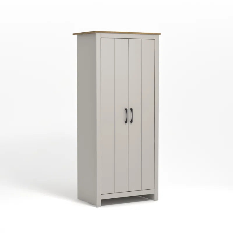 Limestone 2-Door Wardrobe – Stylish Manufactured Wood Storage Solution