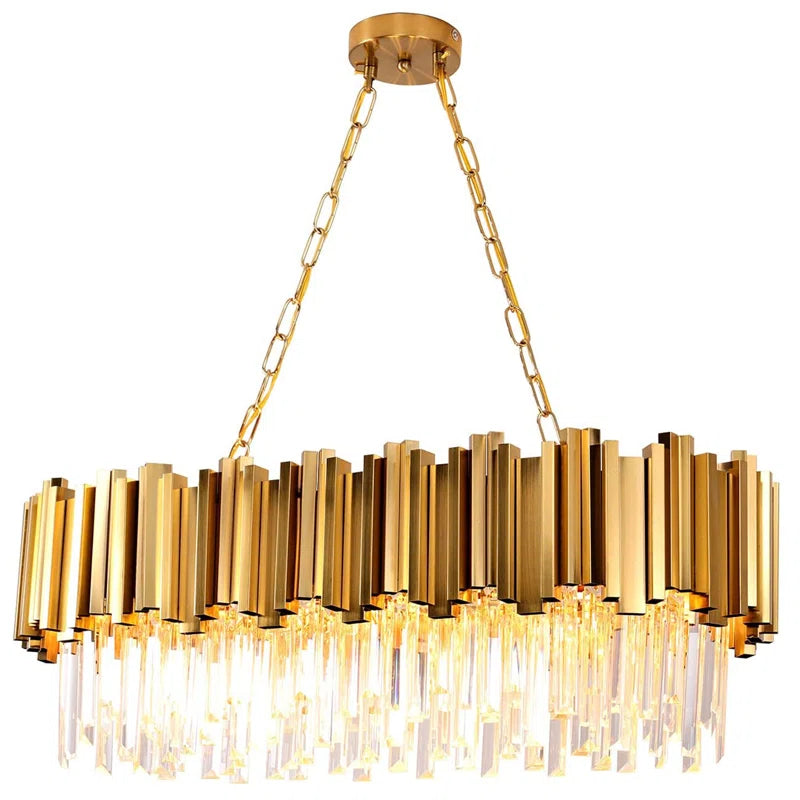 8-Light Unique Chandelier with Crystal Details – Sophisticated Statement Piece