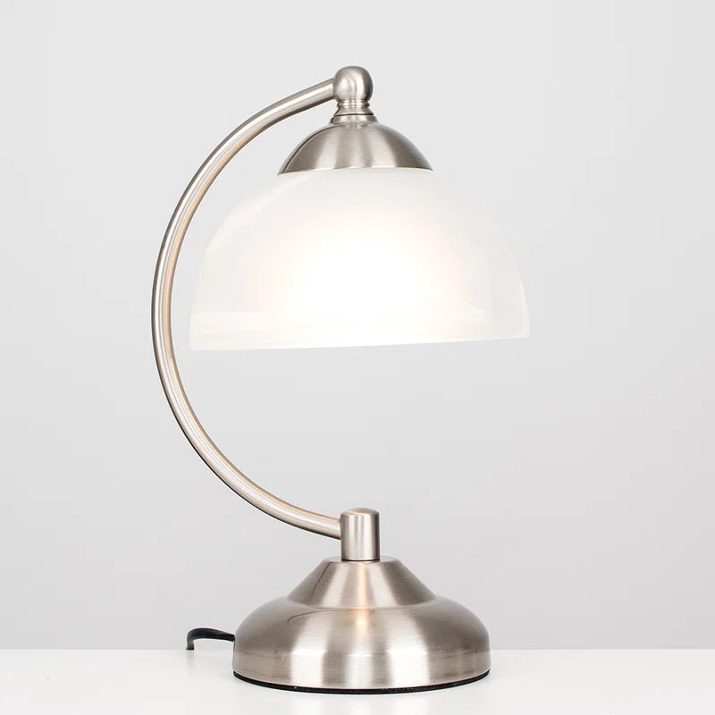 Woodside Metal Arched Table Lamp – Elegant Modern Lighting with Adjustable Arm