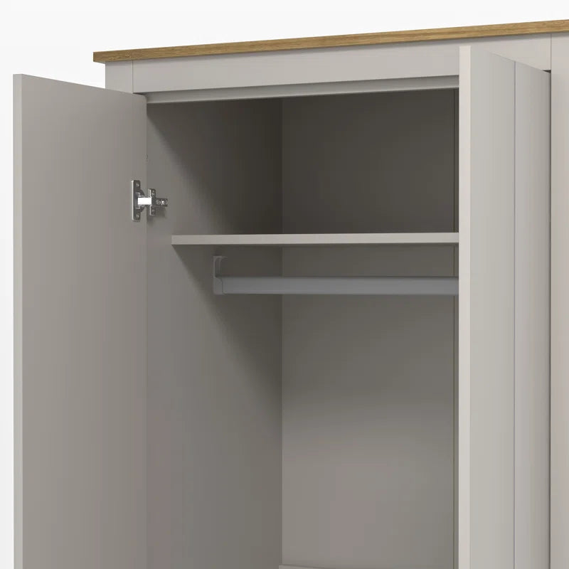 Limestone 2-Door Wardrobe – Stylish Manufactured Wood Storage Solution