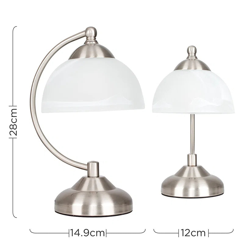 Woodside Metal Arched Table Lamp – Elegant Modern Lighting with Adjustable Arm