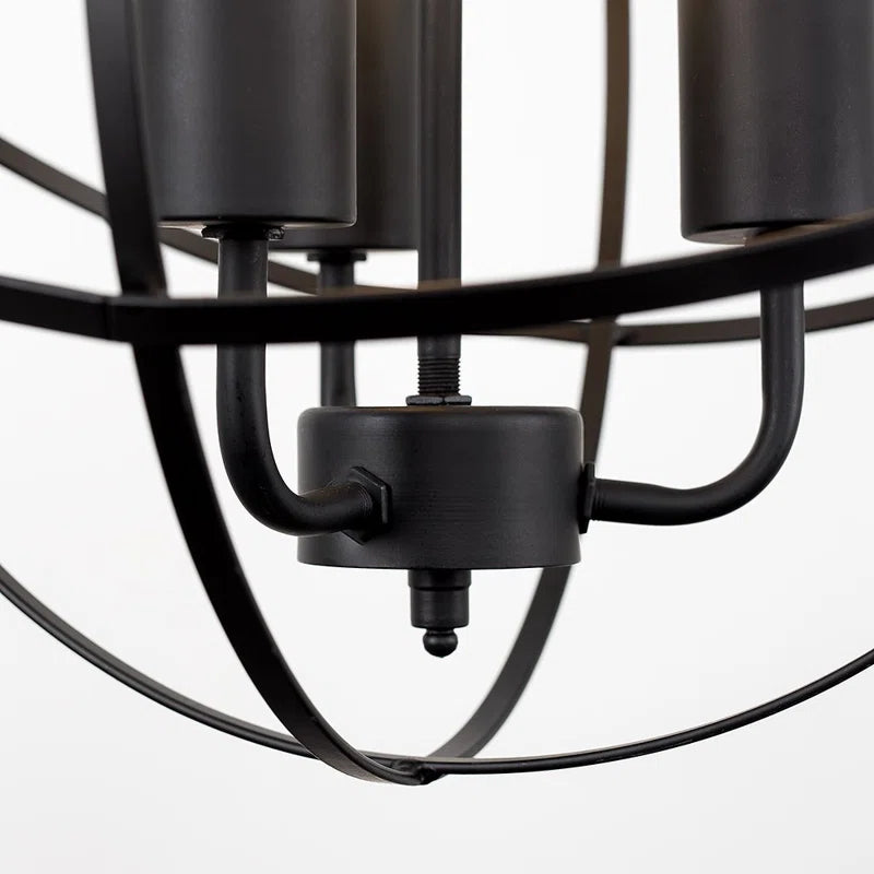 Glenview 3-Light Matte Black Sphere Pendant Light – Modern Elegance